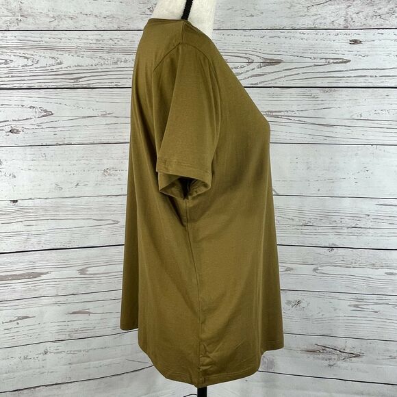 A New Day X-Large T-Shirt Crew Neck Short Sleeve Olive Green New - Picture 2 of 6